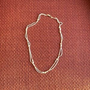 Hand-beaded White Necklace 2/$10